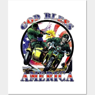 Army God Bless America Tee Posters and Art